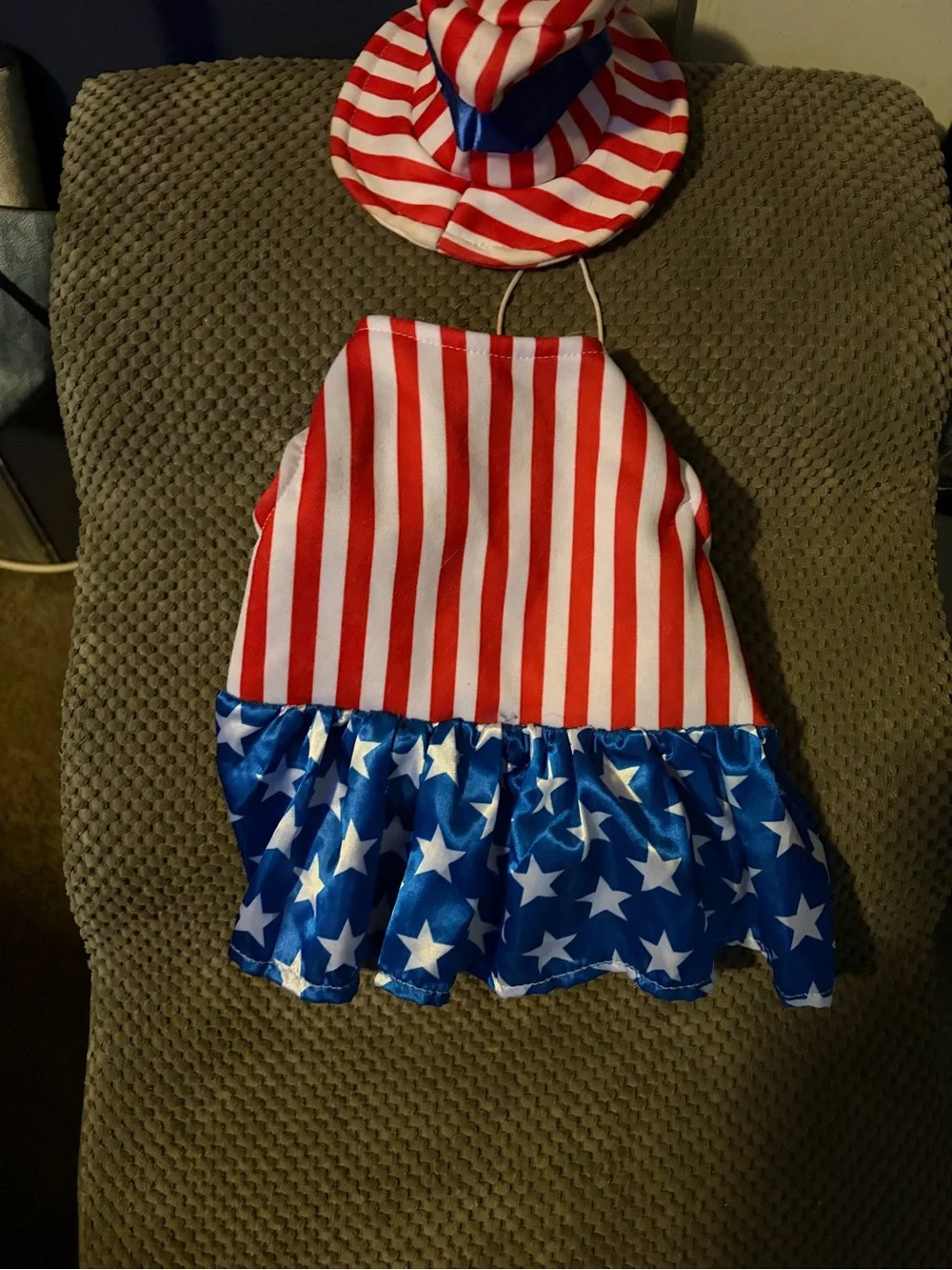 Patriotic Red White Blue Star Striped Costume Set
